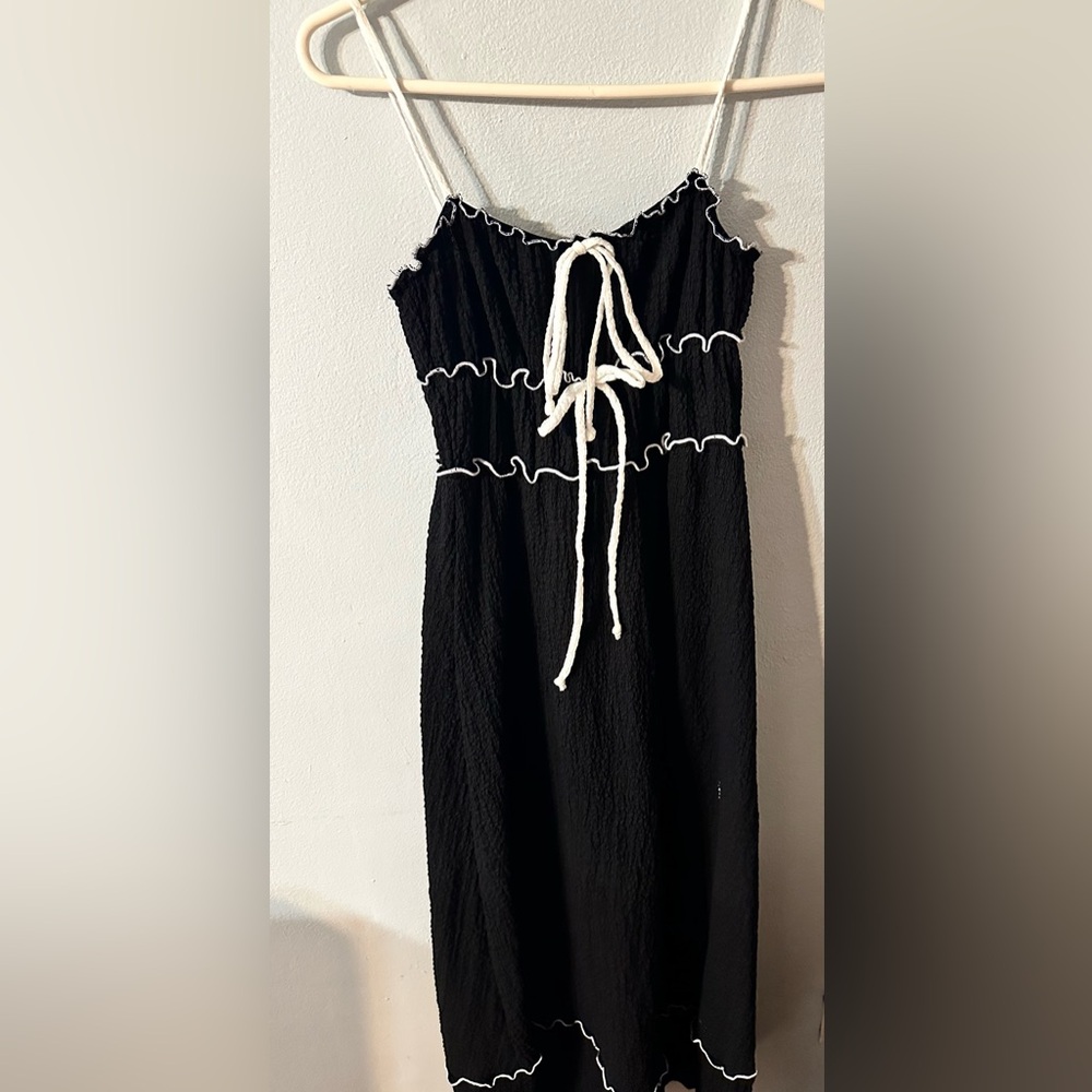 Black Dress with White Trim